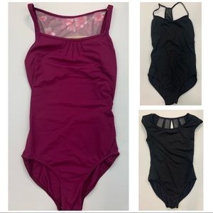 $60 for all + free ship - black & floral leotards